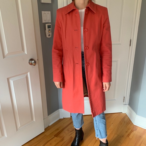 Smart Set coral light trench coat thick cotton - Picture 2 of 11